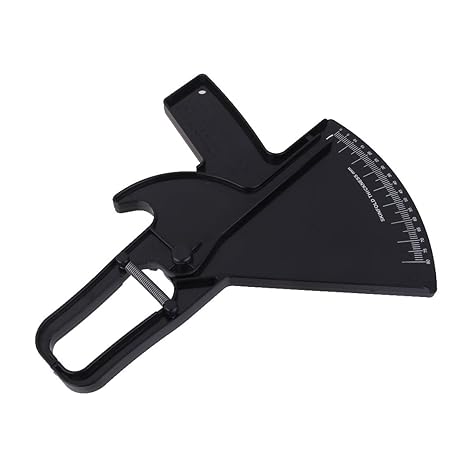 0-80mm Körperfett Fettmessgerät Fettmesszange Kaliper - Schwarz