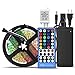 SUPERNIGHT LED Light Strip, Flexible 16.4ft SMD5050 DC12V 150Leds RGB LED Rope Light Strip with 44Keys IR Controller & Power for Home Indoor Decoration, Non-Waterproof RGB LED Light