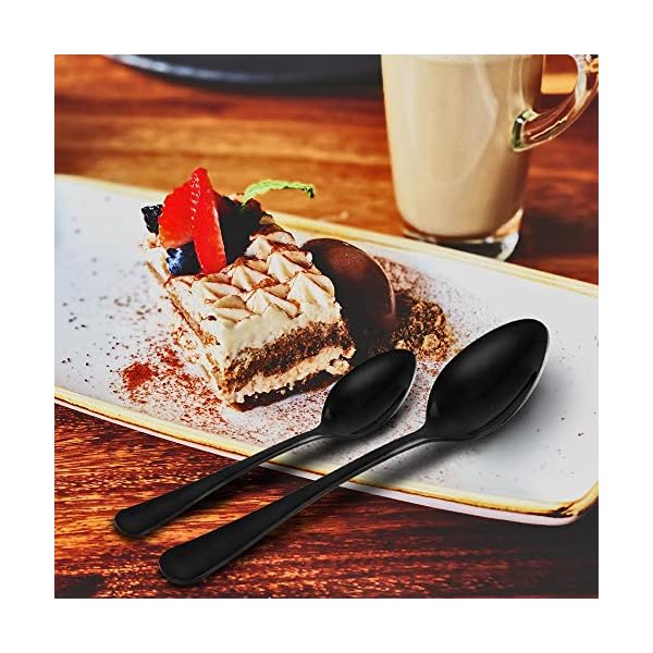 Cutlery Set, HOBO Black 24-Piece Stainless Steel Flatware Set, Silverware Dinnerware Set Service for 6, Tableware…