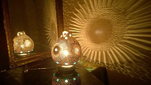 Gourd Lamp 160 Color Options with Handmade Glass Evil Eye Night Light Unique Birthday Gift Idea Boho Eclectic Home Decor