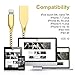 Firodo Lightning Cable,3Pack 3FT 6FT 10FT Nylon Braided Cord Metal Shell iPhone Cable Certified to USB Charging Charger for iPhone 7/7 Plus/6/6 Plus/6S/6S Plus,SE/5S/5,iPad,iPod Nano 7 (Gold Black)