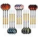 Darts Steel Tip Set (15 Pack) 18 Grams with Millstone Sharpener, 5 Set of Extra Flights, Aluminum Shaft, Brass Barrel and a Premium Storage Case, Perfect for All Levels Designed by Aterox
