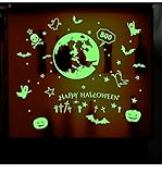 Happy Halloween DIY Wall Decals Stickers Glow in the Dark Indoor Party Decorations for Kids Rooms Window Shop Bar