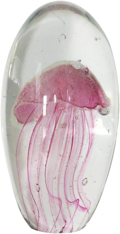 Amazon キネティックガラス 美しいアートガラス ピンククラゲ ペーパーウェイト 315 置物 オブジェ オンライン通販
