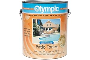 KELLEY TECHNICAL COATINGS Olympic Patio Tones - Desert Sun - Non-slip acrylic deck and patio coating, concrete restorer.