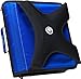 Case-it X-Hugger 2-Inch Round Ring Zipper Binder with Book Holder on Front, Blue
