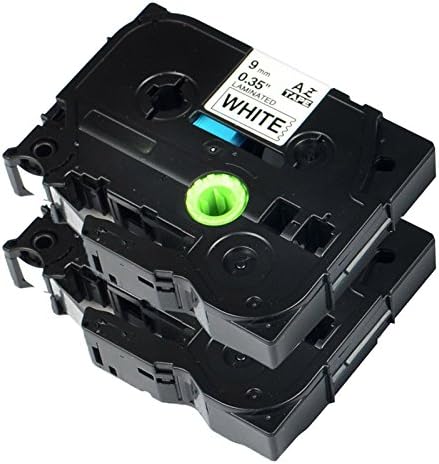 AMTONER 2 Pack Compatible TZ-221 TZ221 TZe221 TZe-221 Standard Laminated Label Tape for Brother P-Touch PT-D200 PT-D210 PT-D400 PT-H100 PT-P700 Label Maker, Black on White 3/8" 26.2ft (9mm x 8m)