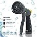 Hidro2O High Pressure Spray Nozzle, Ideal for Gardening, Watering Plants and Lawns, Dogs and Pet Cleaning, 8 Pattern Hose Made of Heavy Duty Metal - Includes Extra Washers and Quick Release Connectors