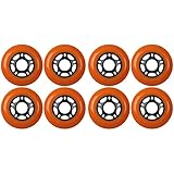 KSS Outdoor Asphalt Formula 89A Inline Skate X8 Wheels, Orange, 72mm