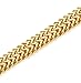 FIBO STEEL Stainless Steel 12MM Two-strand Wheat Chain Bracelet for Men Punk Biker Bracelet,8.0 inches Gold-tone