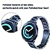 VIGOSS Compatible Gear Sport Bands/Galaxy Watch 42mm Band,20mm Blue [UPGRADE] Polished&Brushed Solid Metal Stainless Steel Strap Replacement Bracelet for Samsung Gear Sport R600/Galaxy Watch 42mm R810