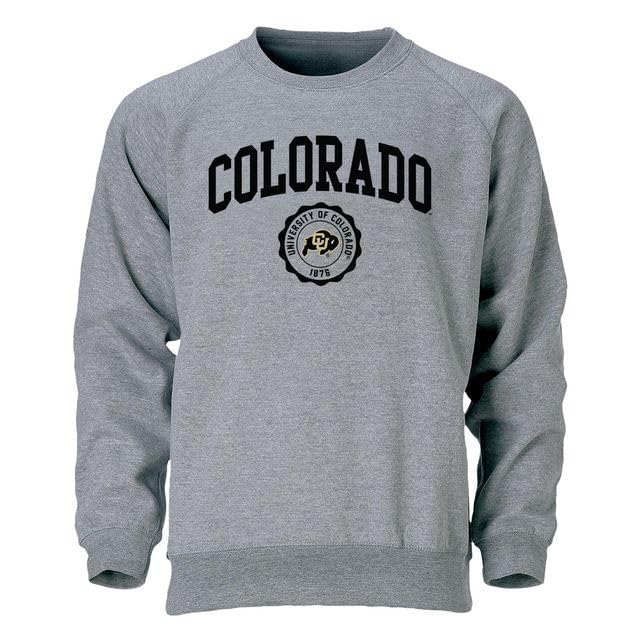 Barnesmith University of Colorado CU Buffaloes Crewneck Sweatshirt, Heritage, Charcoal Grey, X-Large Image