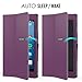 MoKo Case for All-New Amazon Fire HD 8 Tablet (7th Generation, 2017 Release Only) - Slim Folding Stand Cover for Fire HD 8, PURPLE (with Auto Wake / Sleep)