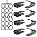 Shoe Slots Organizer Rack for Storage: Adjustable Double Slot Space Saver Stackers for Shoes - Set of 8 Compact Shoe Stacker Organizers and a Hanging Scarf / Belt Holder for Easy Closet Organization