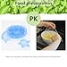 6 Packs Silicone Stretch Lids, SiFREE Various Sizes Silicone Bowl Covers Reusable with 1 Free Gift Potholder for Keeping Food Fresh, Dishwasher and Freezer Safe