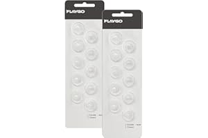 FLAYGO Hearing Aid Domes - Double Layer Closed Type Power Domes Medium Size (8 mm/2 Packs) for Resound SureFit RIC and Open Fit BTE Hearing Aids, Universal Hearing Aid Domes