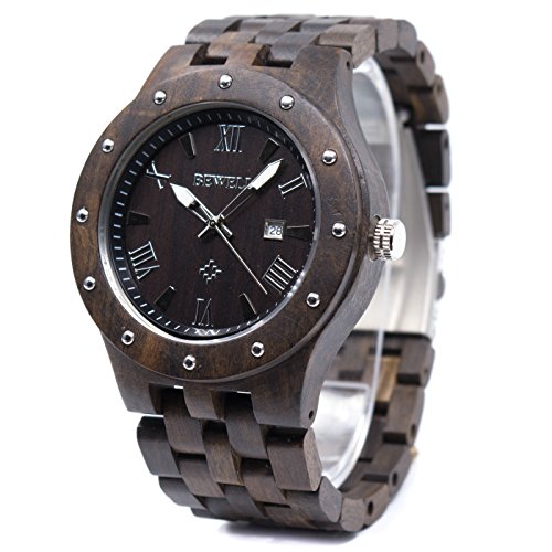 mens wooden watch engraved