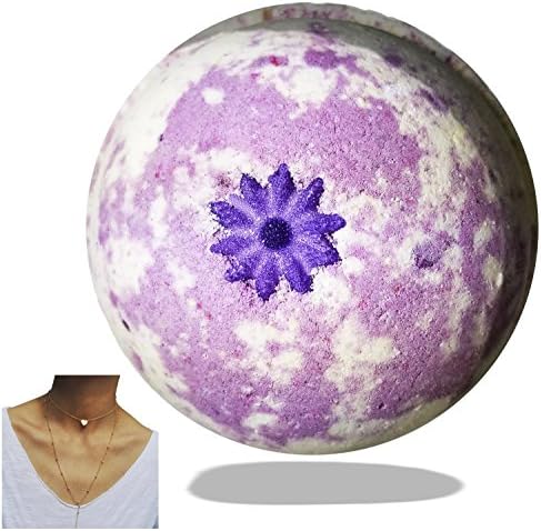 Ring Bath Bomb Jumbo with Surprise Jewelry Inside, Organic Coconut Oil, in Clear Bag with Pretty Yarn Tie