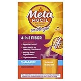 Metamucil Psyllium Fiber Supplement by Meta Orange Smooth Sugar Free Powder Packets, 44 Count