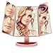 FUNTOUCH Makeup Vanity Mirror with 21 LED Lights, 10X/3X/2X/1X Magnifying Led Makeup Mirror with Touch Screen,Dual Power Supply,180° Adjustable Rotation,Countertop Cosmetic Mirror(Rose Gold)