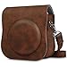 Fintie Protective Case for Fujifilm Instax Mini 25 26 Instant Camera - Premium Vegan Leather Bag Cover with Removable Strap - Vintage Brown
