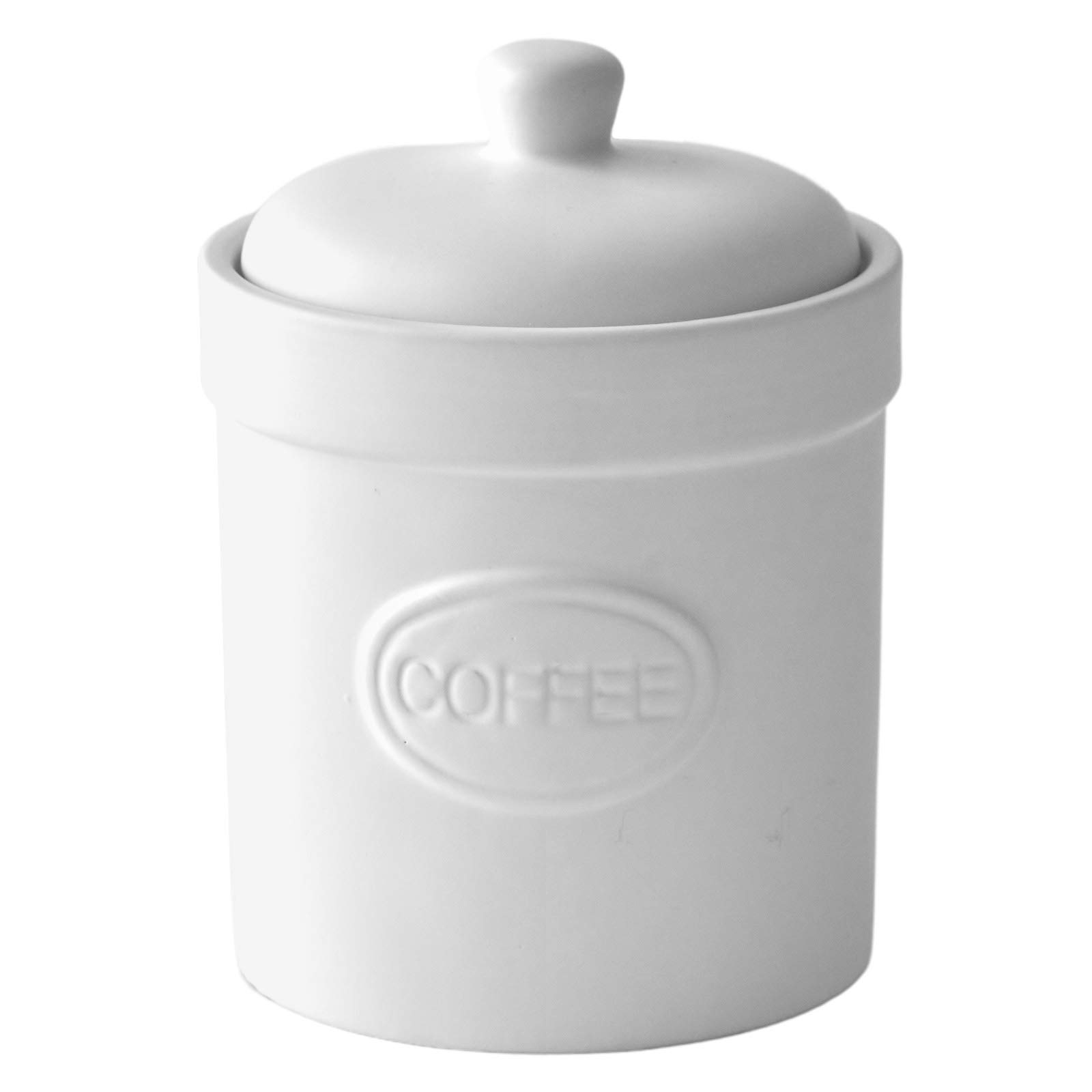 BIA - Coffee Canister - Matte White - Matte Storage Jar - Stoneware Kitchen Storage - Kitchen Storage & Organisation - Available in White and Black
