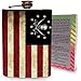Pirate Jolly Roger American Flag Flask Stainless Steel 8oz Metal For Drinking Liquor Whiskey Skull & Crossbones Jolly Roger Pirates