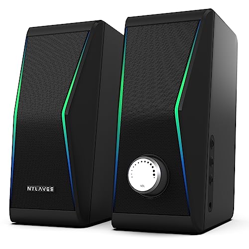 Computer Speakers, PC Speakers with 6 Lighting