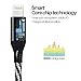 Aonlink Lightning Cable 3Pack 3FT 6FT 10FT Nylon Braided iphone Charger USB Charging Cord, Compatible with iPhone X/8 Plus/8/7/7 Plus/6s/6s Plus/6/6 Plus and more(Silver Black)