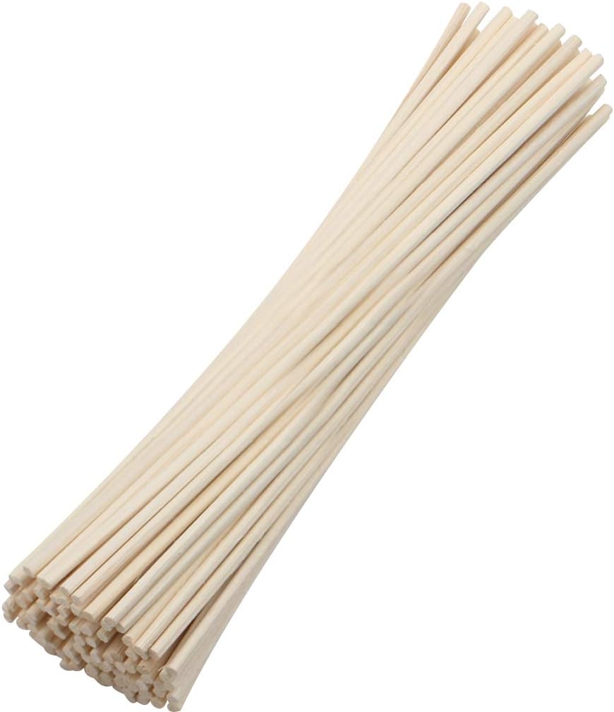 100PCS Reed Diffuser Sticks, 7 Inch Natural Rattan Wood Sticks, Essential Oil Aroma Diffuser