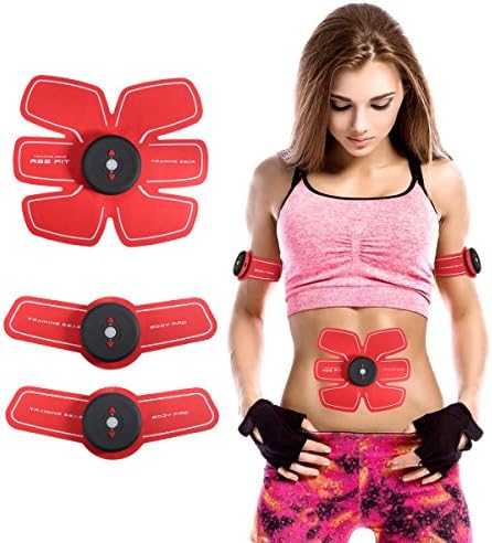 Muscle Toner, Rechargeable models Abdominal Toning Belt, EMS Abs Trainer Wireless Body Gym Workout Home Office Fitness Equipment for Abdomen/Arm/Leg Training Men Women
