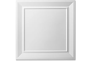 Art3dwallpanels Ceiling Tiles 24 x 24 Drop Ceiling Tiles, 24 Pack Drop in High Grade PVC Wall Panels, Fire Rated, Waterproof, Light Weight, Cover 96 Sq.Ft, White
