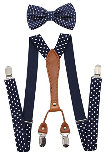 Sailor Hat With Blue Bow - JAIFEI Suspenders & Bowtie Set- Men's