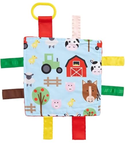 Amazon.com: Baby Jack & Co 8x8” Jungle Zoo Animals Lovey Tag