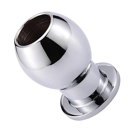 Weimob Offener Analplug Analtunnel Metall Butt Plug mit Höhle Pig-Hole Fuckplug Anal/Vagina Expansion Hohlstecker - Größe: L