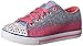 Skechers Kids Twinkle Toes Chit Chat Light-Up Lace-Up Sneaker,Blue/Neon Pink,11 M US Little Kid