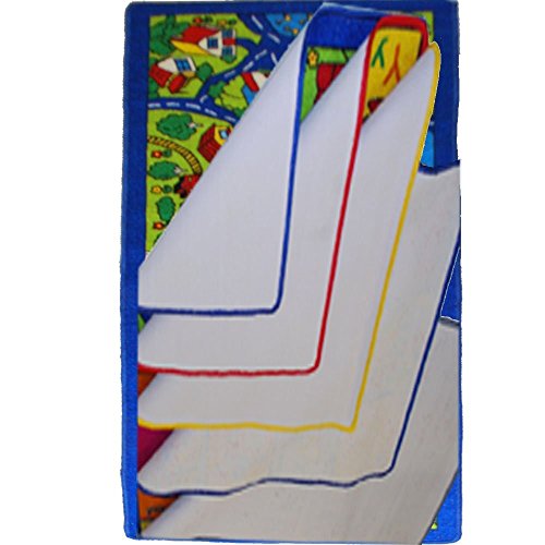 image for Mybecca Kids Rug ABC Shapes 5' X 7' Children Area Rug for Playroom & N