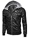 Youstar Men's Casual Long Sleeves Zipper Closure Faux Leather Jacket