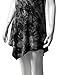 TWINTH Printed Tunic Plus Size Tie Dye Short Sleeve Handkerchief Hem Loose Fit Top Black XL