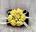 Arlai 2 pcs Yellow Wrist Corsage - Wedding Bridal Bridesmaid Wrist Flower