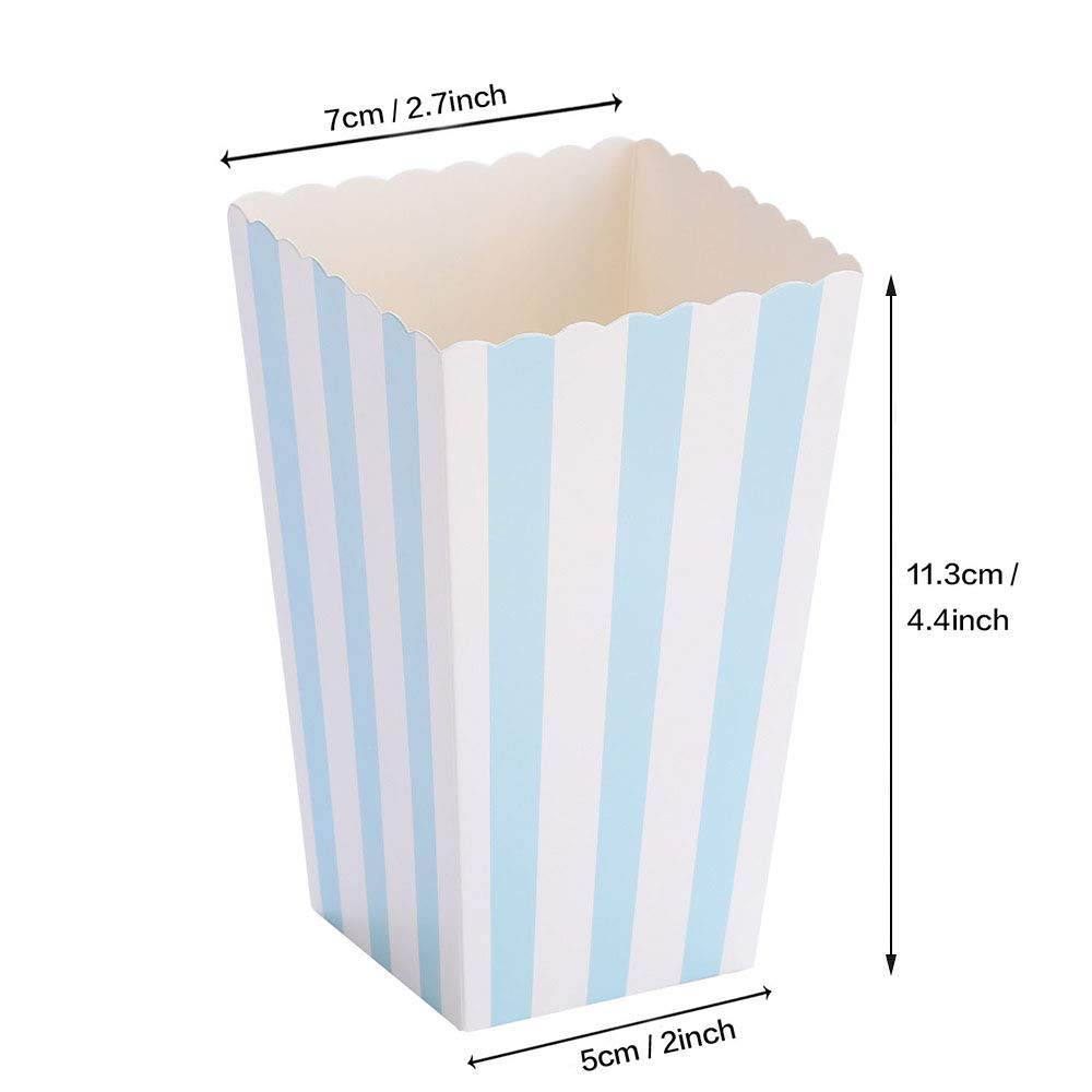 Siumir Cajas de Palomitas 48pcs Rayas Patrón de Onda Patrones de Puntos