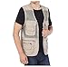 Kedera Men's Casual Outdoor Work Safari Fishing Travel Photo Cargo Vest Jacket Multi Pockets