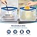 Reusable Storage Bags (EXTRA THICK Set of 6) + Bonus Stainless Steel Straws - Plastic Free Ziplock Food Baggies - Perfect Size for Snack, Sandwich, Kids Lunch - Zipper Lock Top Bag - Freezer, BPA Safe
