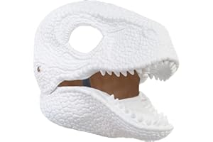 furlinkhm Dino Mask, Dinosaur Moving Jaw Masks Animal Head Mask Halloween Costume Party Cosplay Gifts For Girls & Boys, Large, Blue