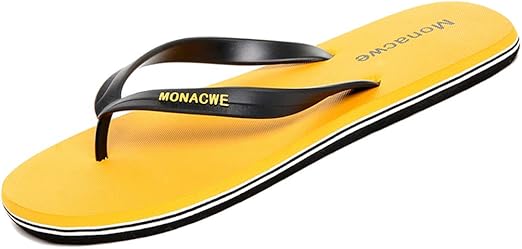 yellow flip flops mens
