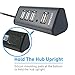 Macally 4 Port Powered USB 2.0 Hub with 5V 2A Power Adapter & 5 foot long Cable (TriHub4),Black