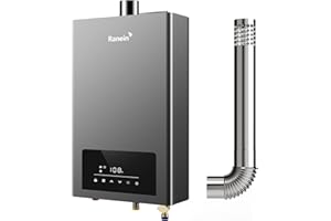 Ranein Propane Gas Tankless Water Heater with Vent Pipe, Indoor Max 3.6 GPM, 80,000 BTU Instant Hot Water Heater