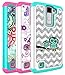 LG K8 Case, LG Escape 3 Case, LG Phoenix 2 Case, Style4U Butterfly Studded Rhinestone Crystal Bling Hybrid Armor Case Cover for LG K8/LG Escape 3/LG Phoenix 2 with 1 Style4U Stylus [White/Hot Pink]