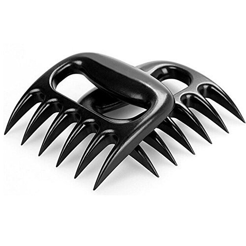 Zicome Bear Paw Shape Meat Claws, BBQ Meat Handler Forks - Black
