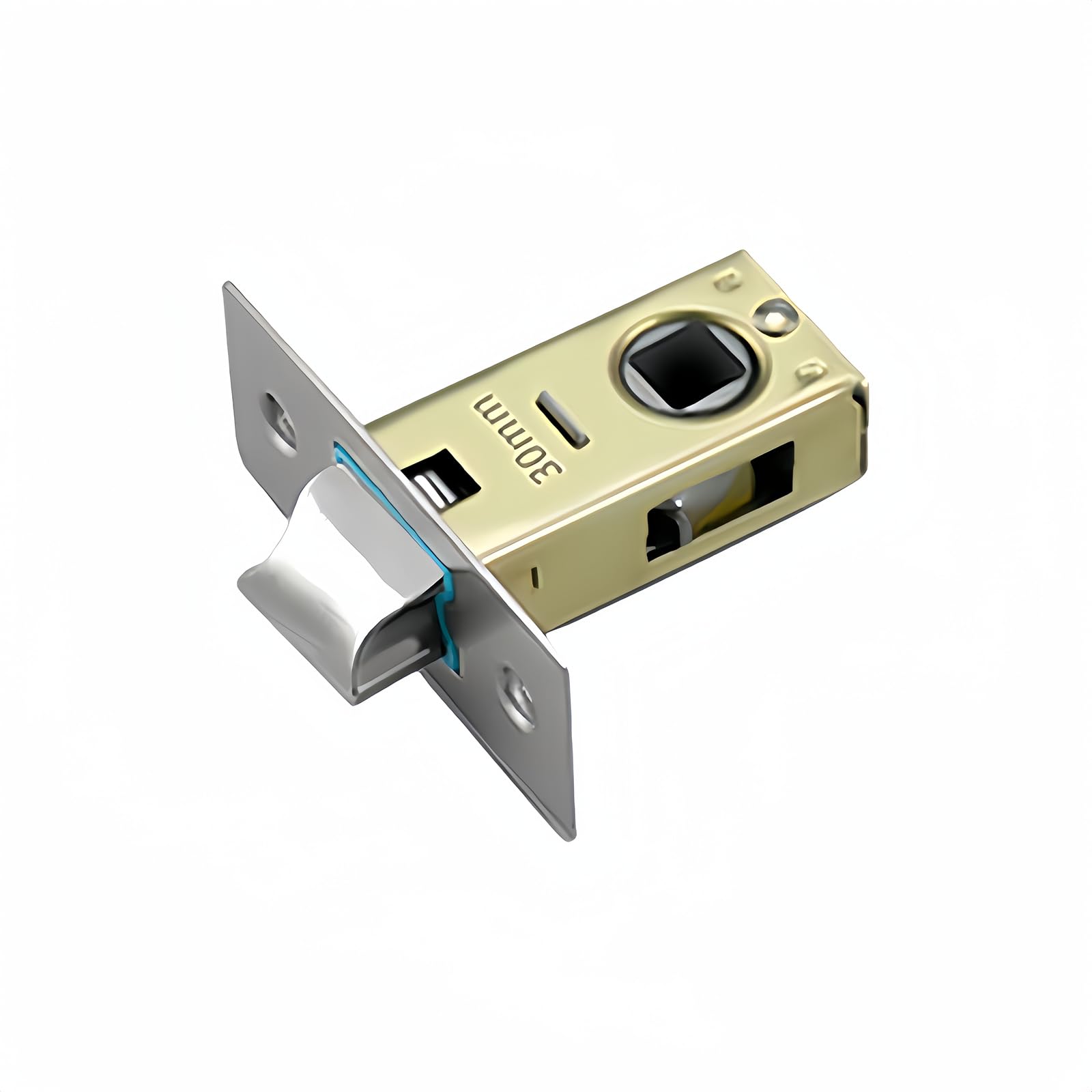 Boxonly 2PCS 30mm Flat Tubular Mortice Latch Stainless Steel Door Latch Sprung Lever Door Handles